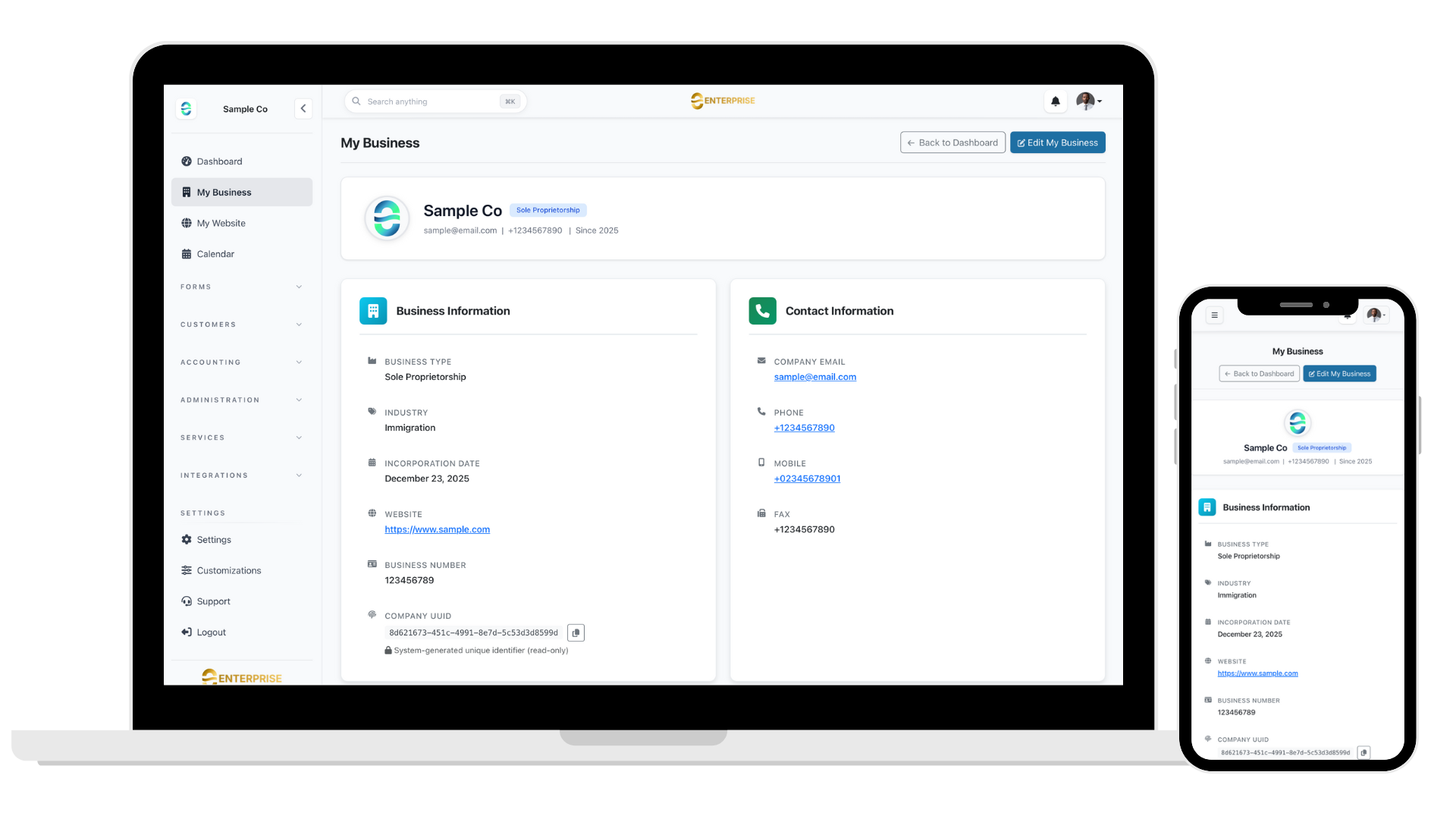 Multi-Business Management